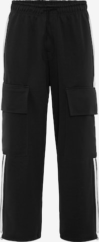 DandaloLoosefit Cargo hlače - crna boja: prednji dio