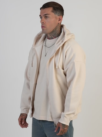 Giacca di felpa di SikSilk in beige: frontale