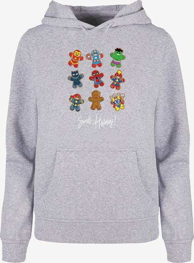 ABSOLUTE CULT Sweatshirt 'Marvel - Gingerbread Avengers' in hellgrau / mischfarben, Produktansicht