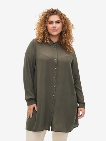 Zizzi Bluse 'EROSE' i grøn: forside