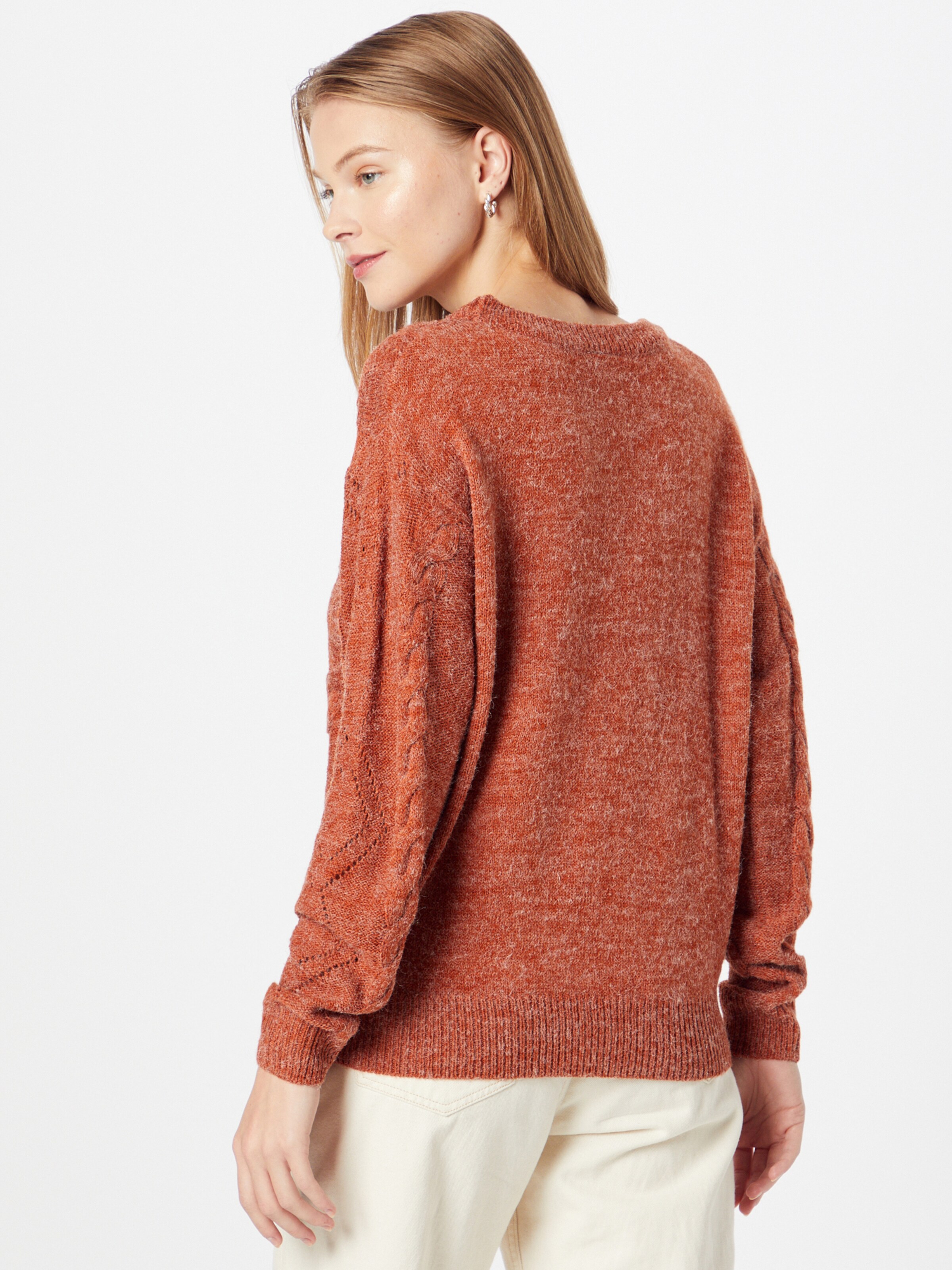 Grandes tailles Pull-over ICHI en Rouille 
