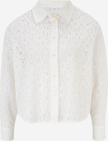 Gap Petite Blouse in Wit: voorkant