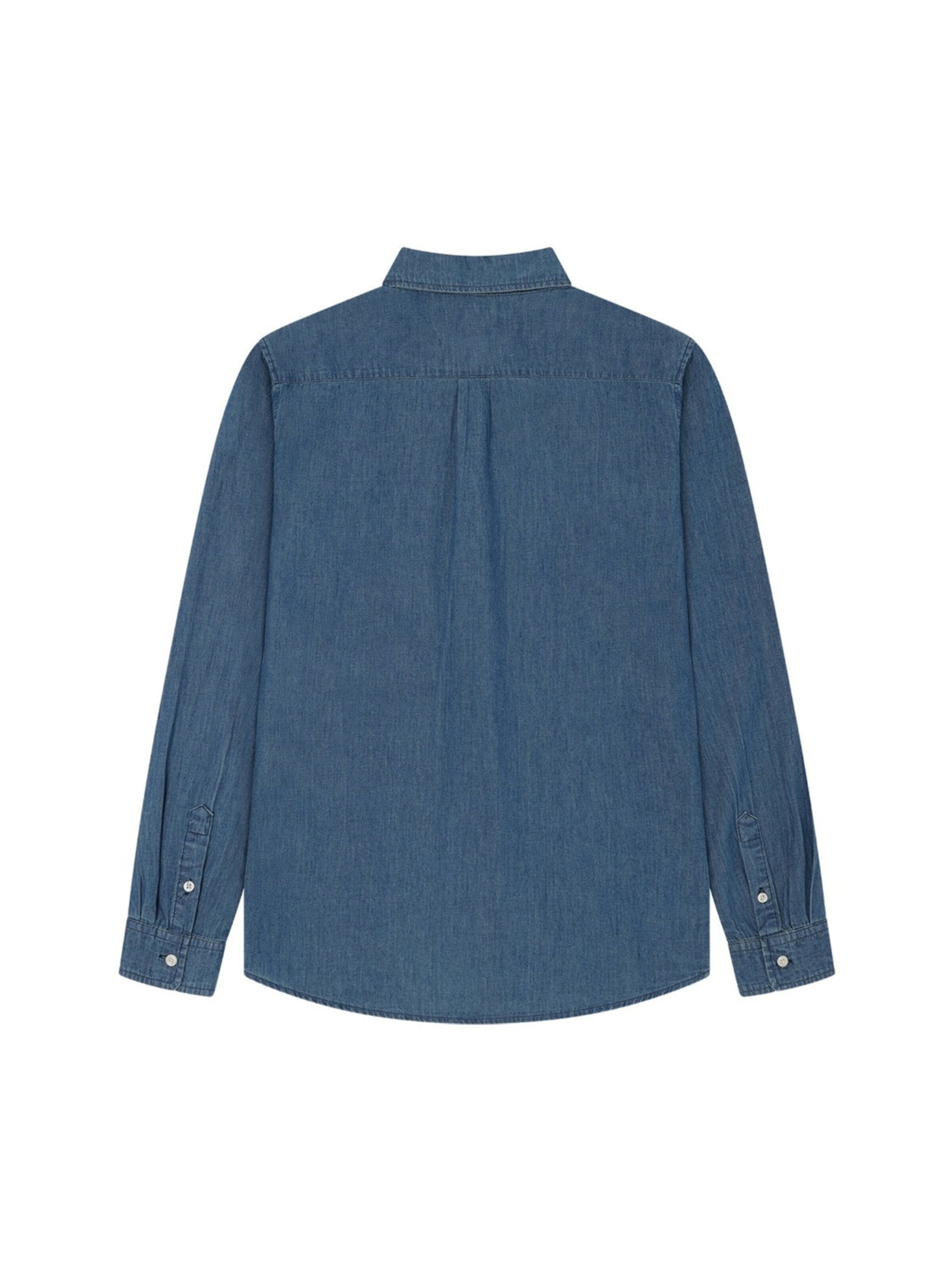 Laurent Vergne Slim fit Button Up Shirt 'Marseille Slim Fit Denim Shirt' in Blue
