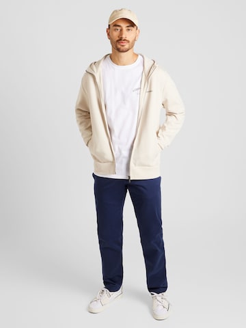 Calvin Klein Zip-Up Hoodie in Beige