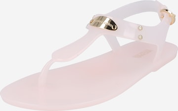 MICHAEL Michael Kors T-Bar Sandals 'JELLY' in Pink: front