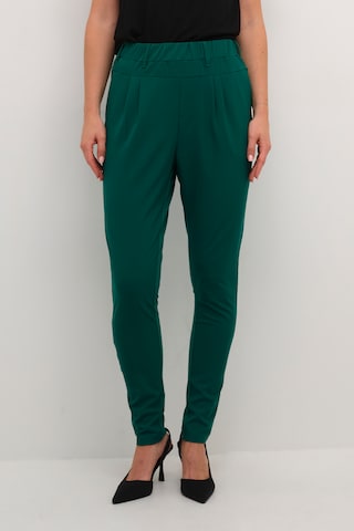 Kaffe Skinny Pleat-Front Pants 'Jillian' in Green: front