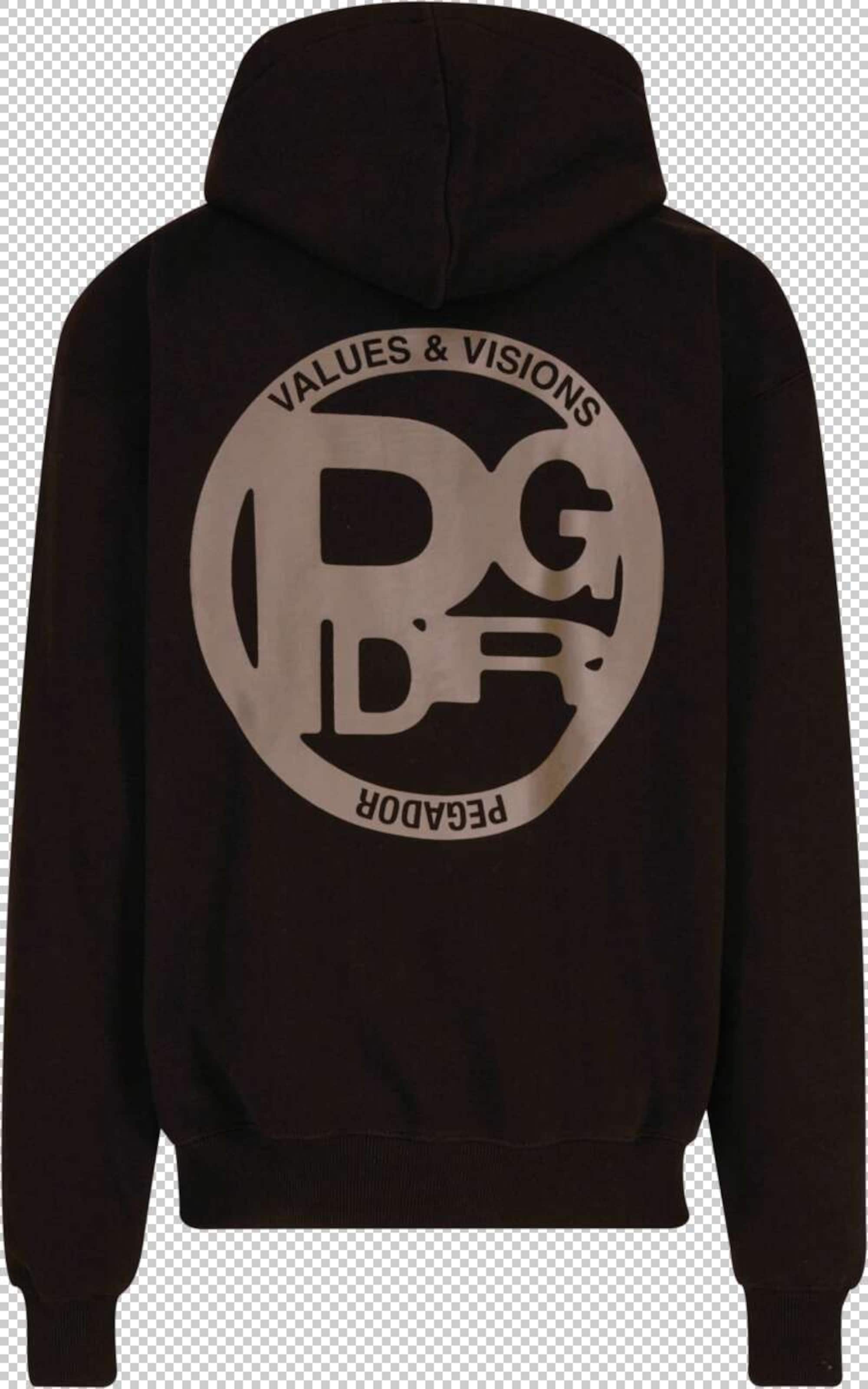 Pegador - Sudadera con cremallera en negro