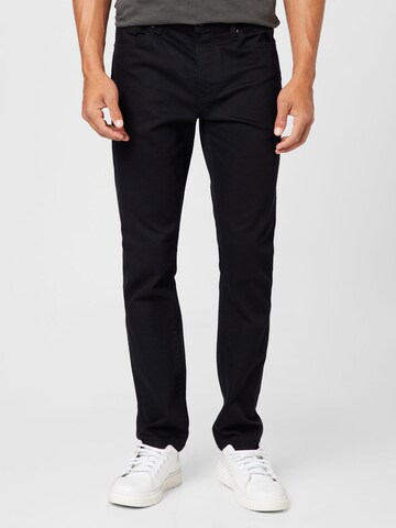 TOPMAN Regular Jeans in Black: front