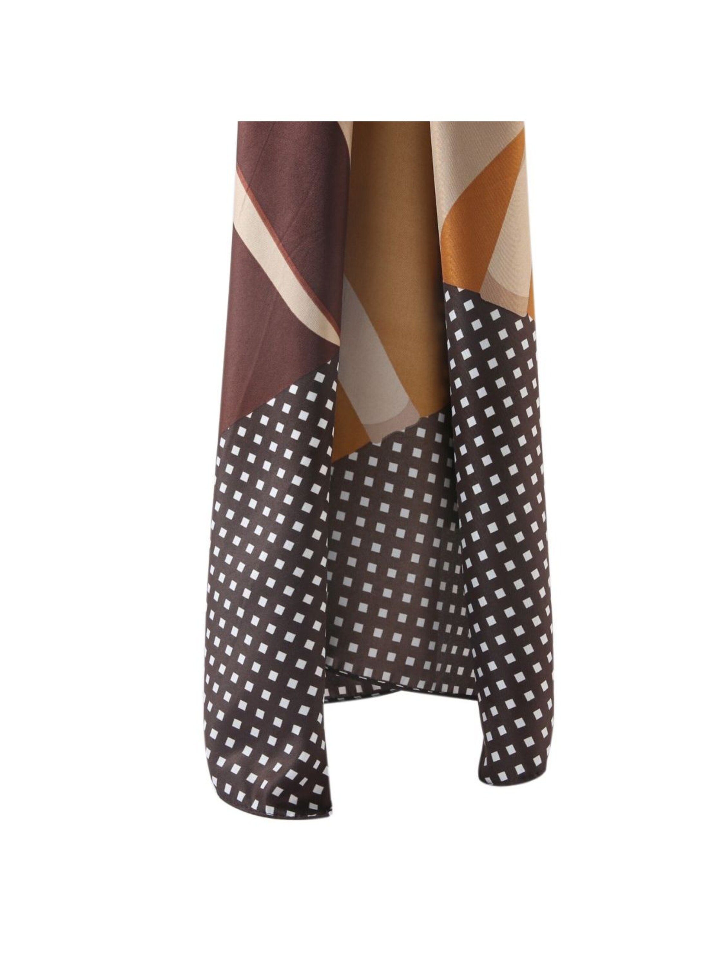 Écharpe 'Grand carré de Soie Selling Zoé' alberto cabale en marron