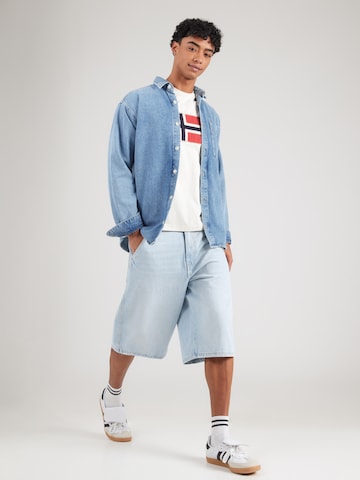 Tricou 'S-REFLECT' de la NAPAPIJRI pe alb