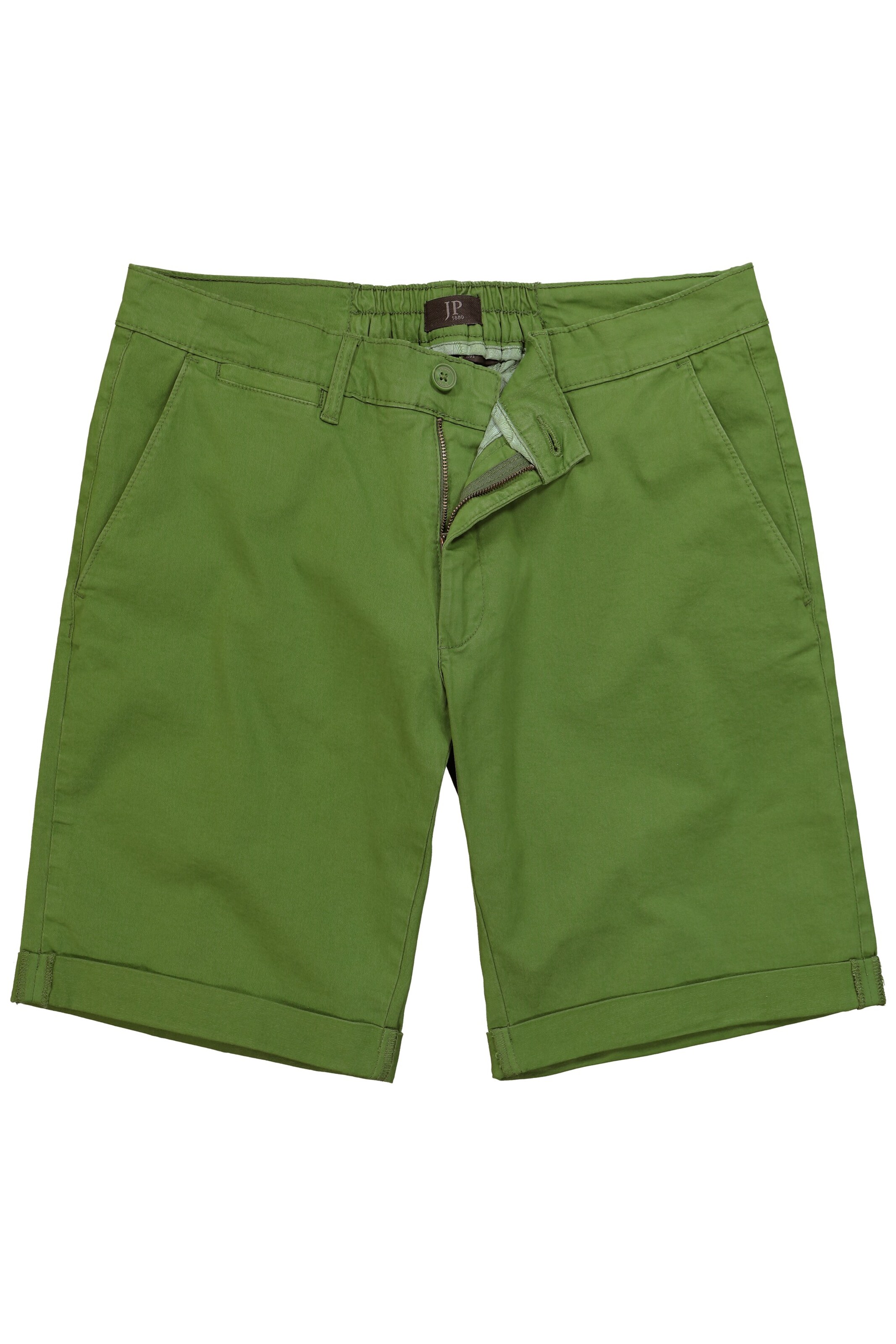 JP1880 Broek 'Bermuda' in Groen: voorkant
