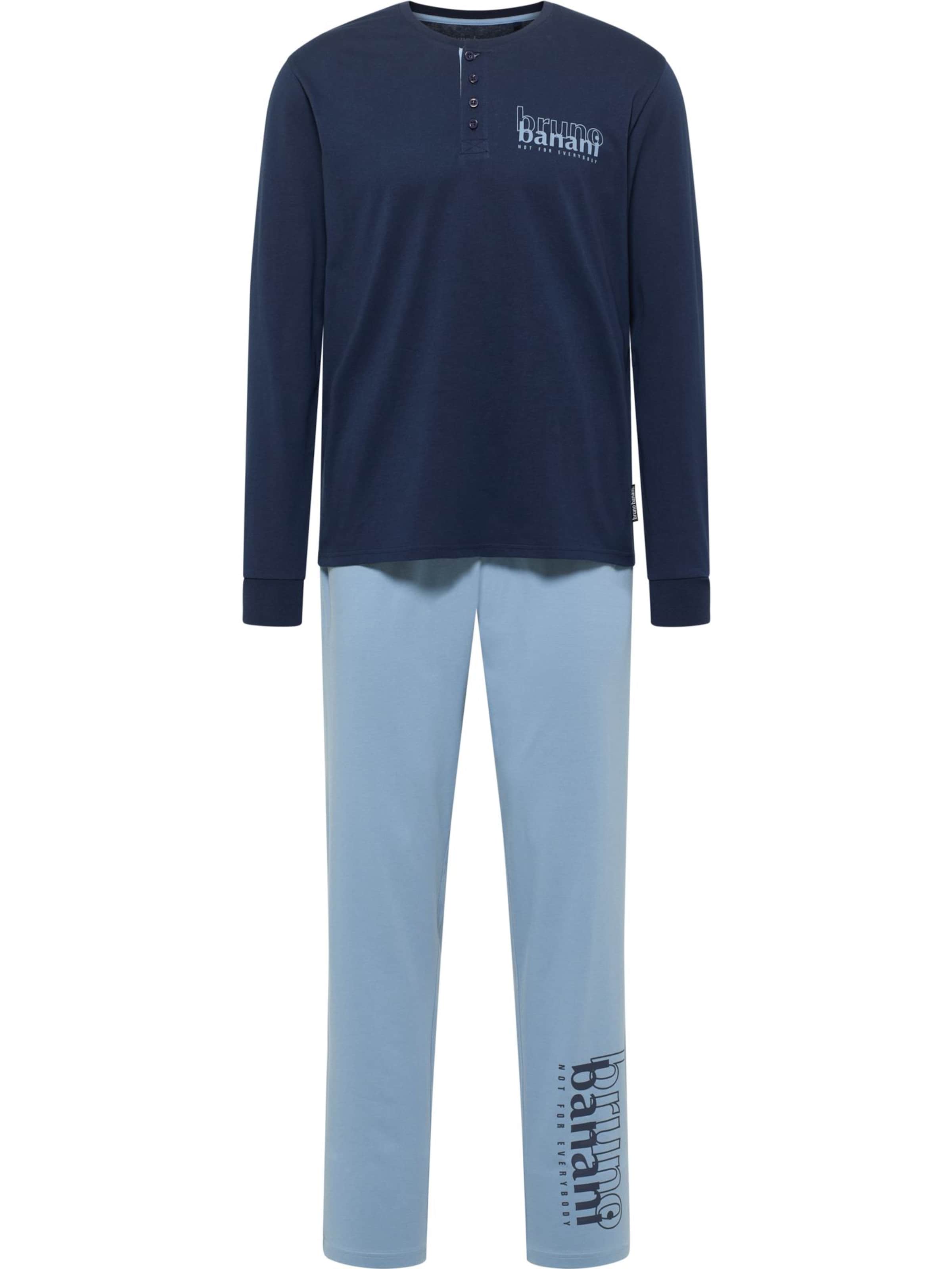Bruno Banani Pyjama lang 'Craig' in Blauw: voorkant