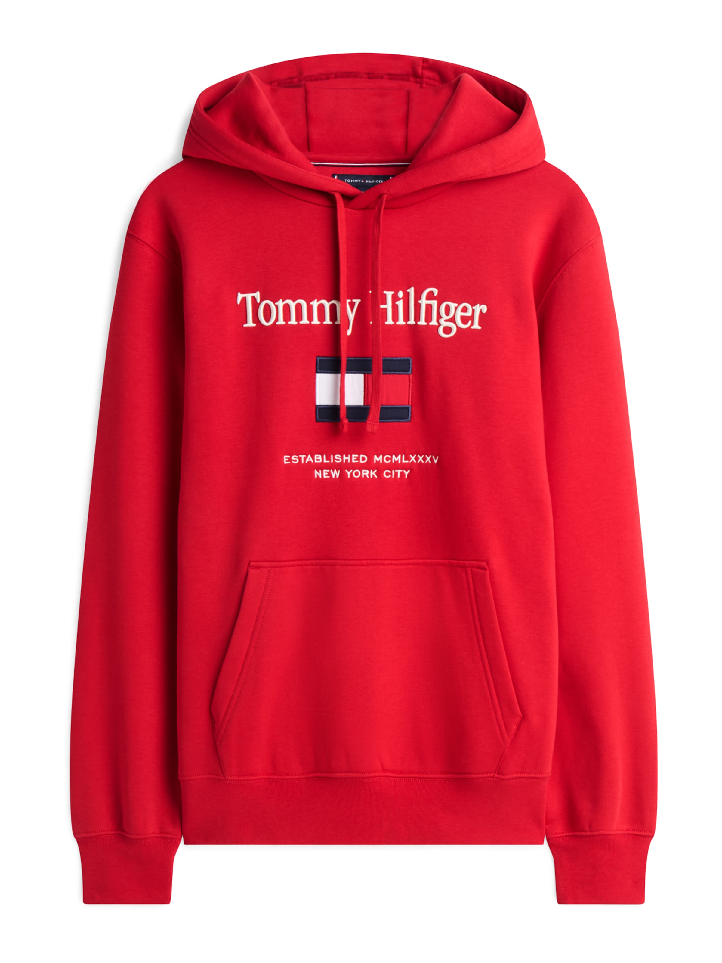 TOMMY HILFIGER - Casaco em moletão em vermelho: frente