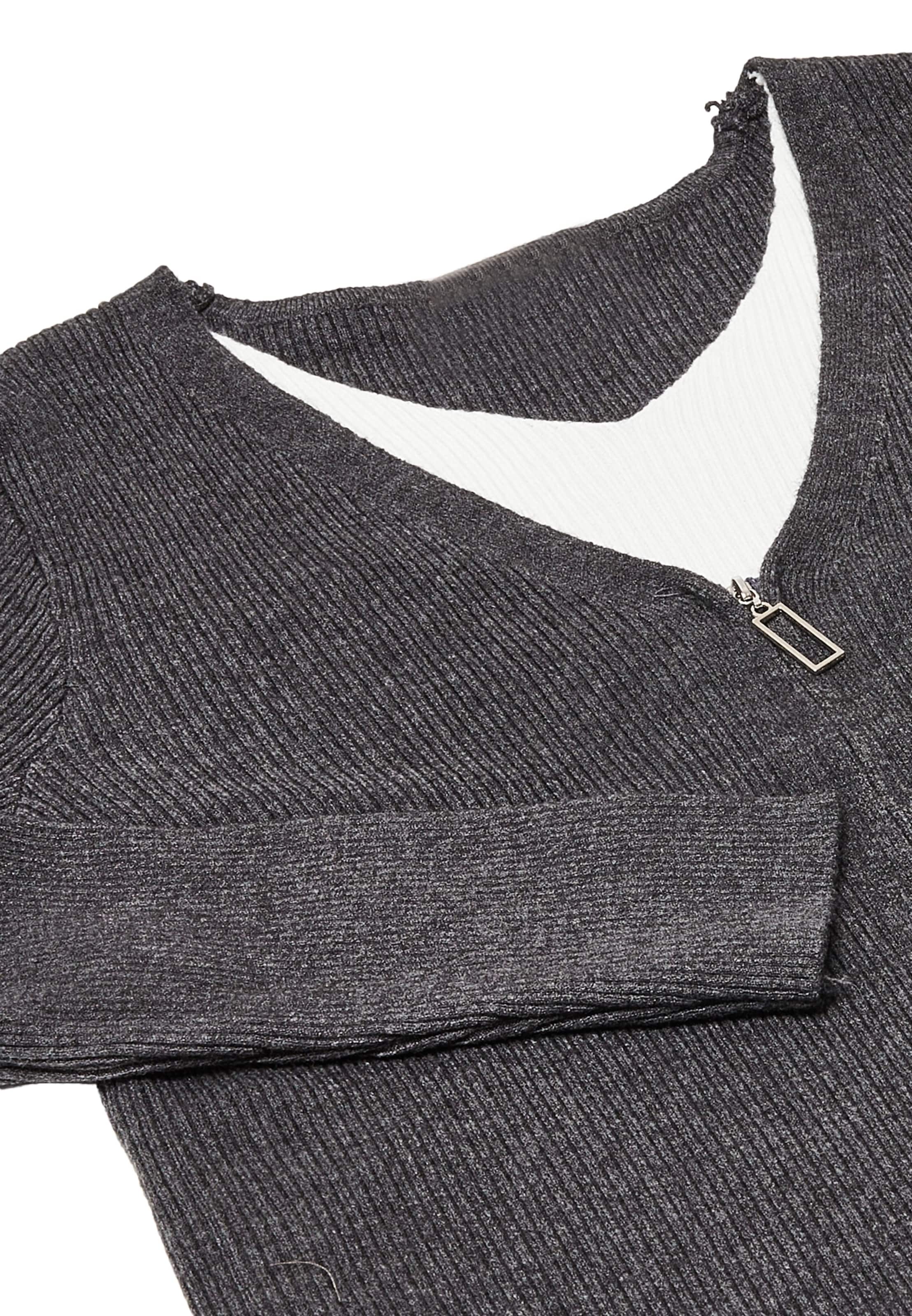 LEOMIA Вязаная кофта в Серый