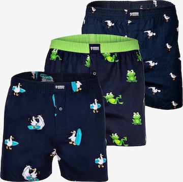 Boxer di Happy Shorts in blu: frontale