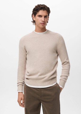 MANGO MAN Pullover 'Lotus' in Beige: Vorderseite