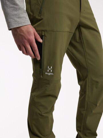 Haglöfs Slimfit Outdoorhose 'Morän' in Grün