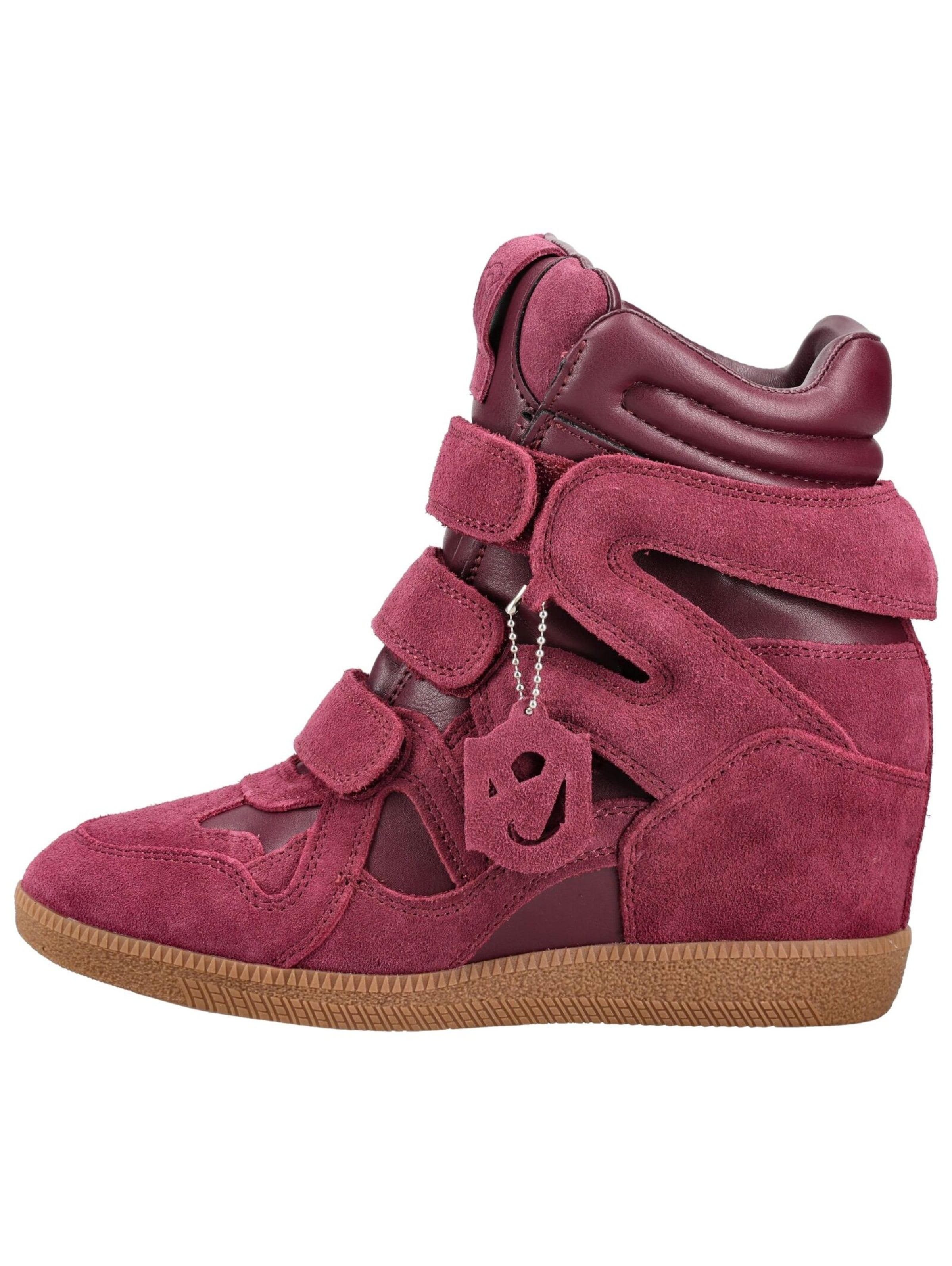 STEVE MADDEN High-Top Sneakers in Red: side