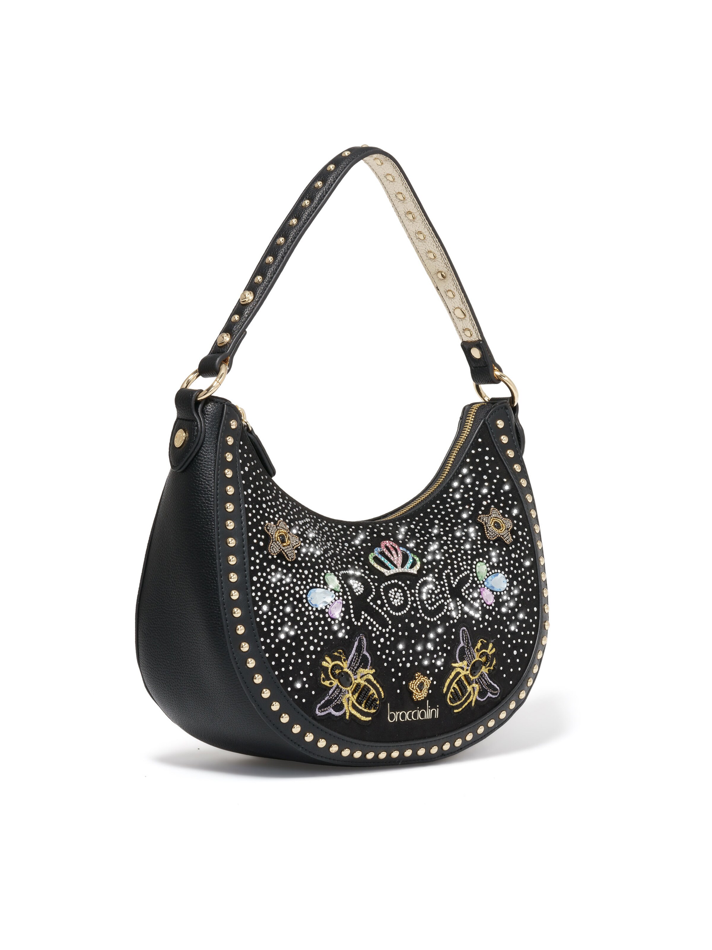 Braccialini Schultertasche in Schwarz: Vorderseite