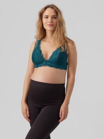 MAMALICIOUS Triangle Nursing Bra 'Senia' in Green: front