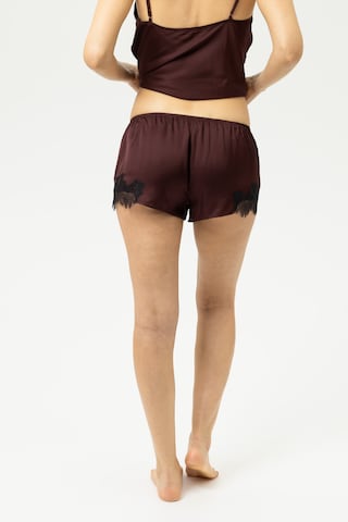 Mey Pyjamashorts 'Poetry Luxury' in Braun