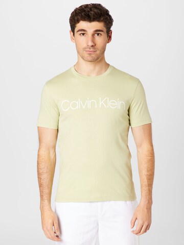 Calvin Klein Klasický střih Tričko – žlutá: přední strana