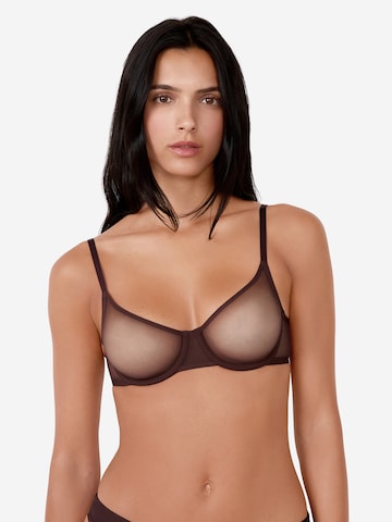 ETAM T-Shirt BH 'Pure Mesh' in Braun: Vorderseite