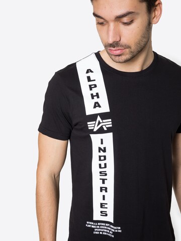 ALPHA INDUSTRIES Regular Fit T-Shirt 'Defense' in Schwarz