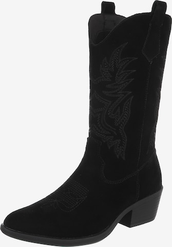 Ital-Design Cowboystiefel in Schwarz: Vorderseite