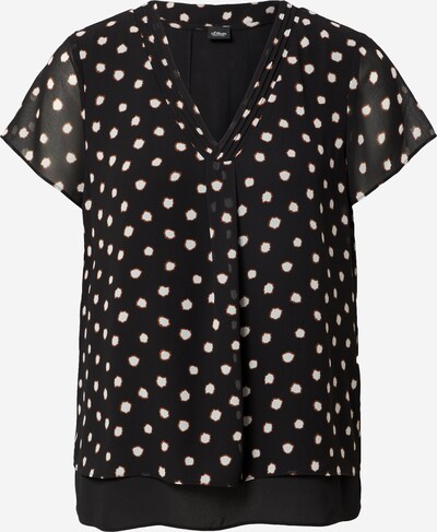 s.Oliver BLACK LABEL Bluza u smeđa / crna / bijela, Pregled proizvoda