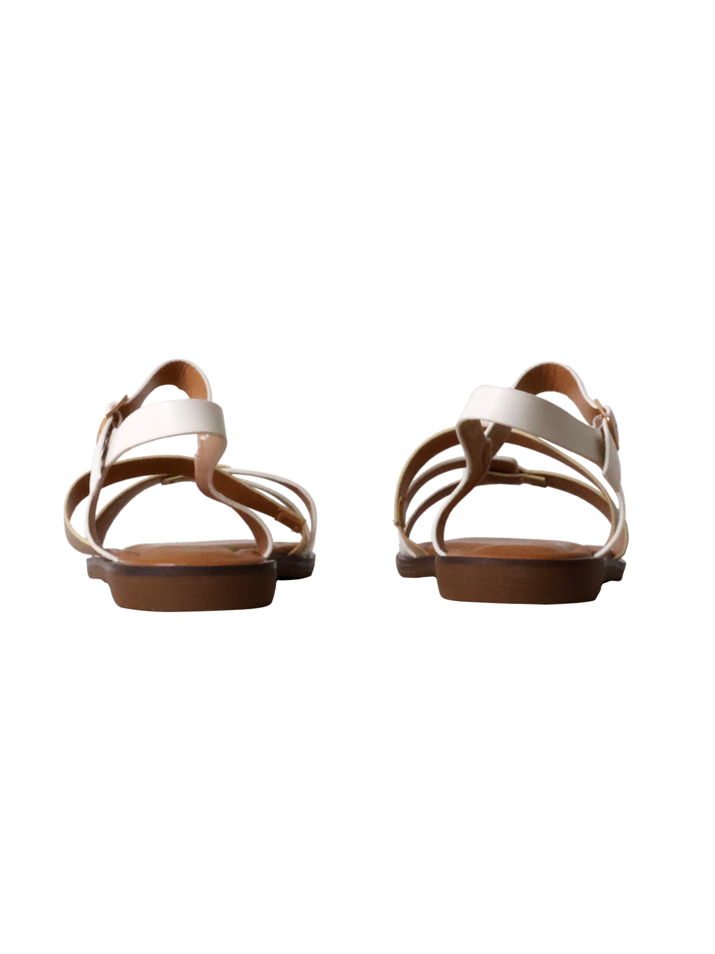 POTI PATI Sandal 'Flache Sandalen mit Riemchen' in White