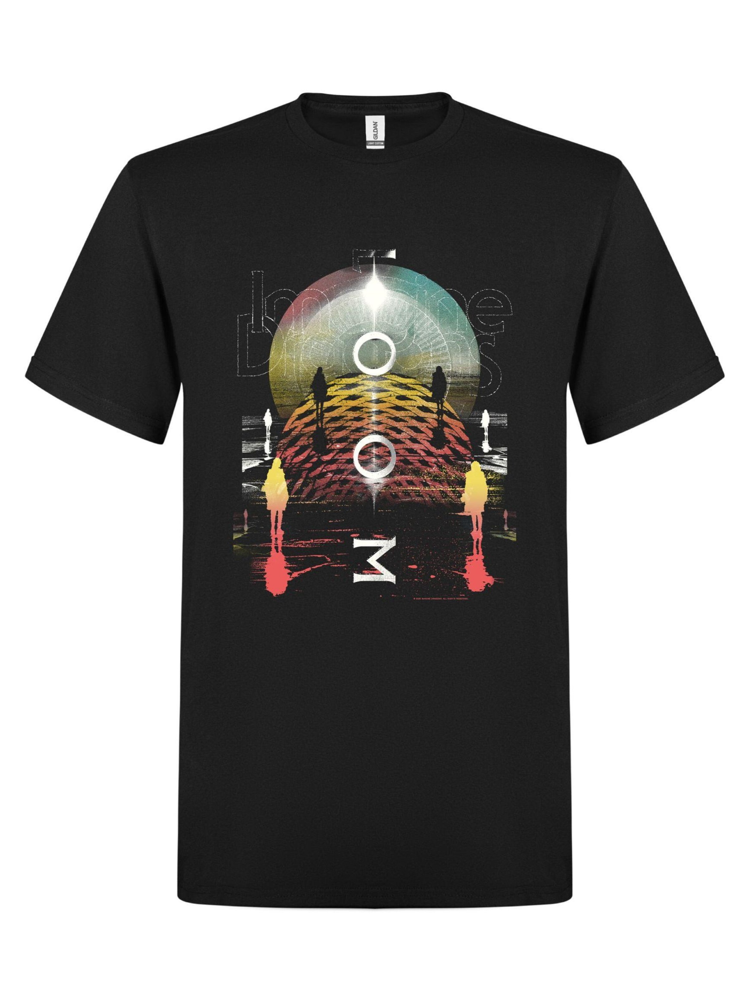 Maglietta 'Imagine Dragons Loom Album Distressed T-Shirt' di Rockshirts in nero: frontale