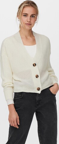 ONLY Knit cardigan 'Carol' in White: front