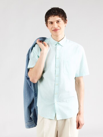 FYNCH-HATTON - Ajuste regular Camisa en verde: frente