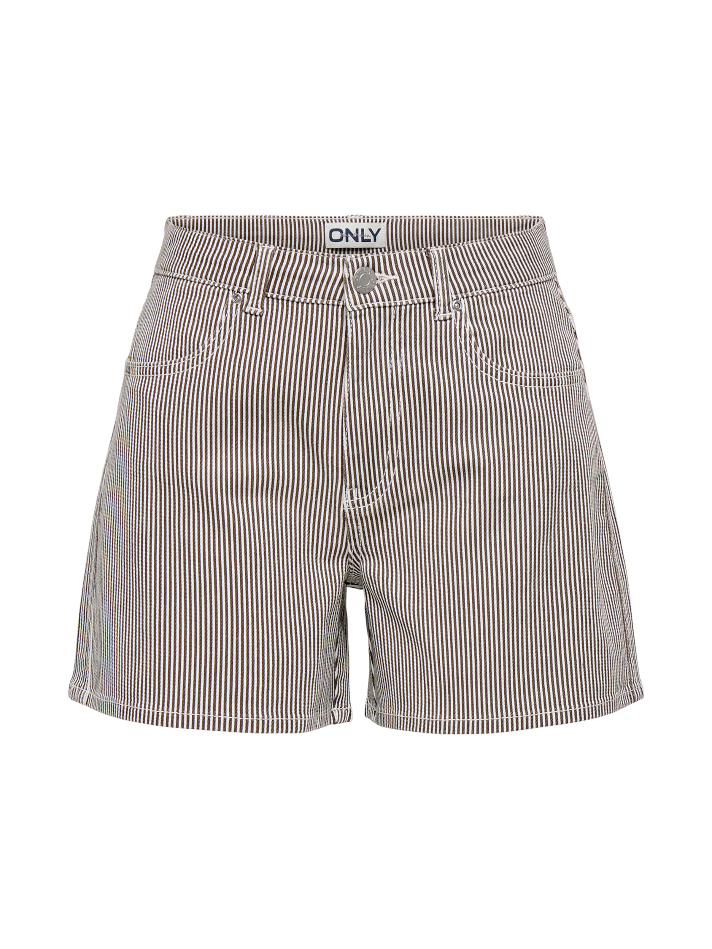 ONLY Pantalon 'ONLVOX' en 34 en marron / blanc, Vue avec produit