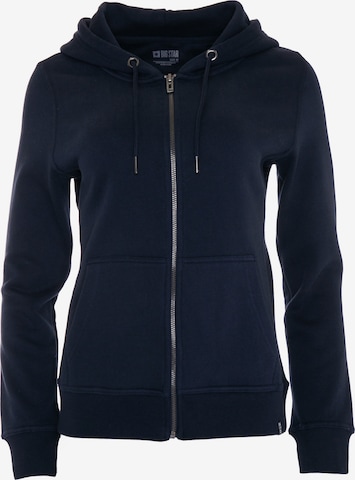 BIG STAR Zip-Up Hoodie in Blue: front