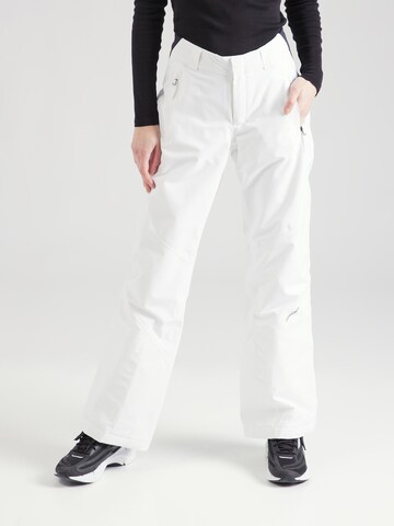 Spyder Regular Workout Pants 'WINNER' in White: front