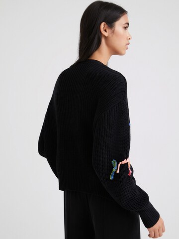Desigual Sweater 'I Love Me' in Black