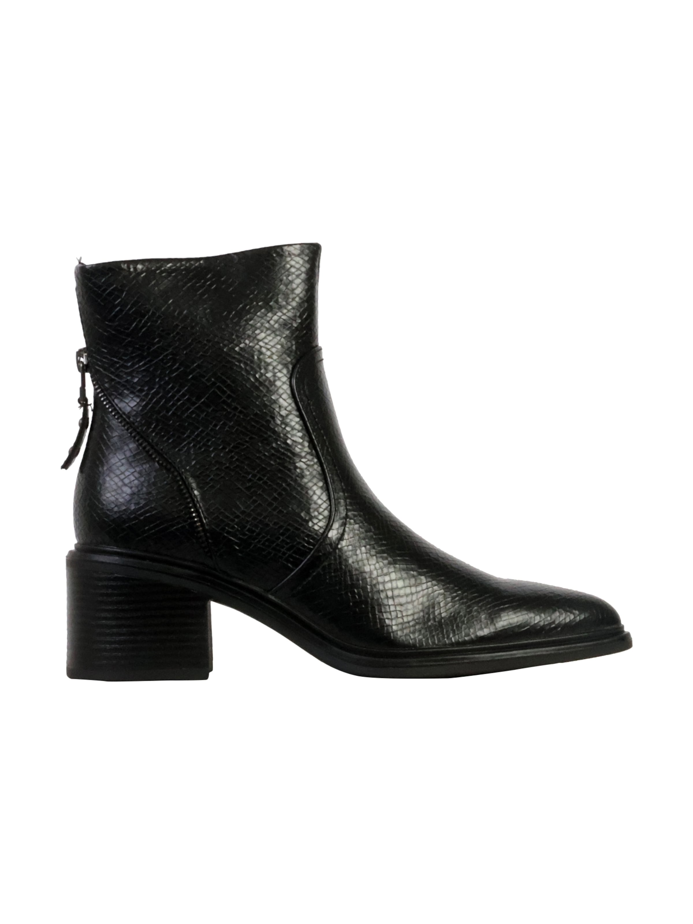 Super Mode Enkellaarsje 'Supermodische Stiefeletten mit Reißverschluss' in Zwart