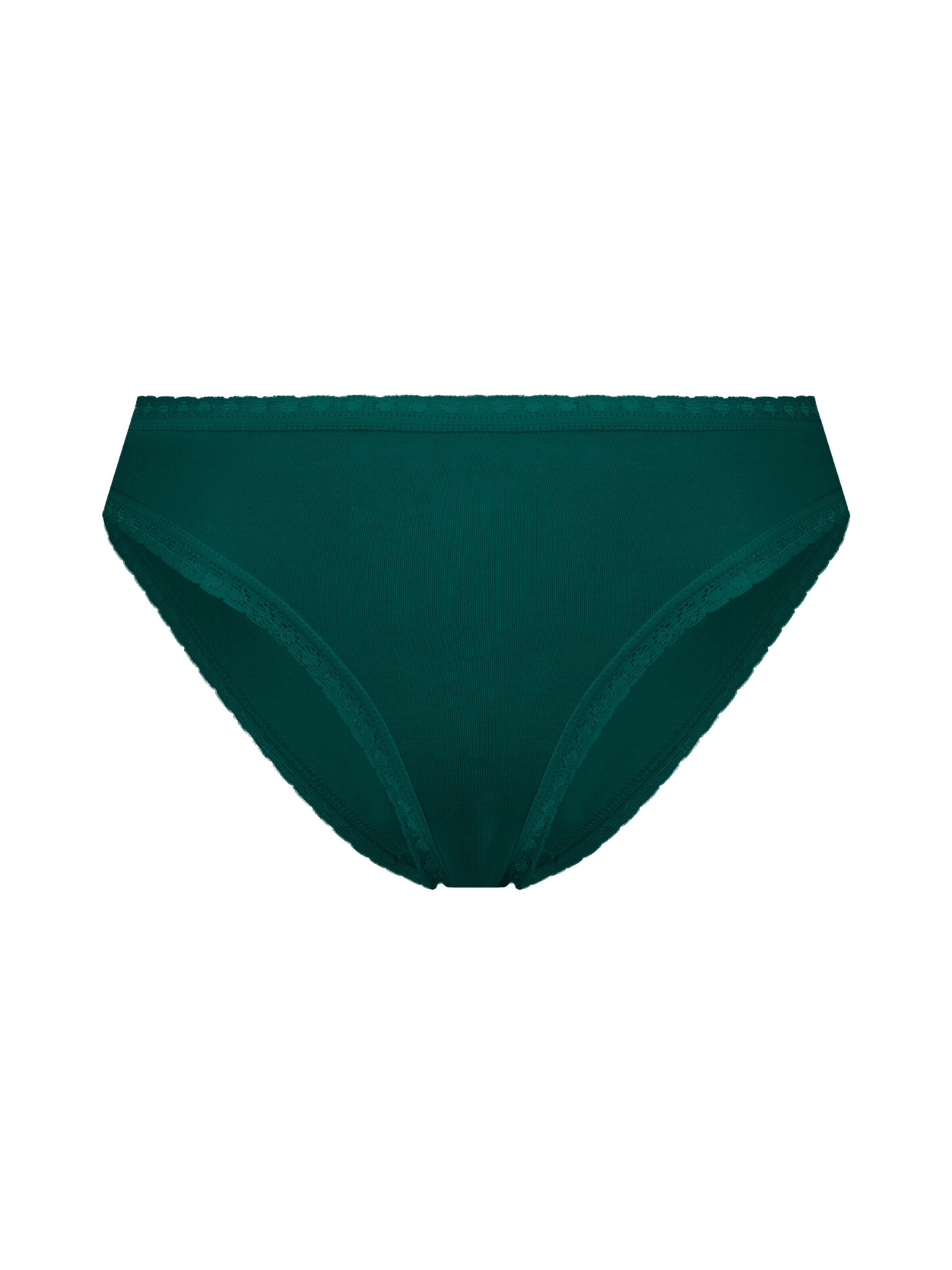 Albero Natur Panty 'Damen Bio Baumwoll Slip mit Spitze' in Green: front