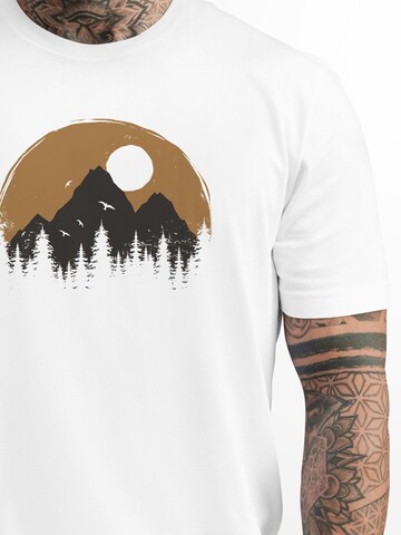 Neverless Shirt 'Mountains' in White