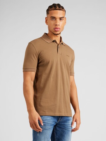 BOSS T-shirt 'Pallas' i brun: framsida
