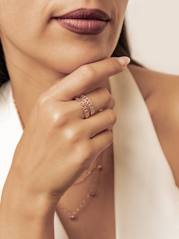Hey Happiness Ring 'Double Chain' in Gold