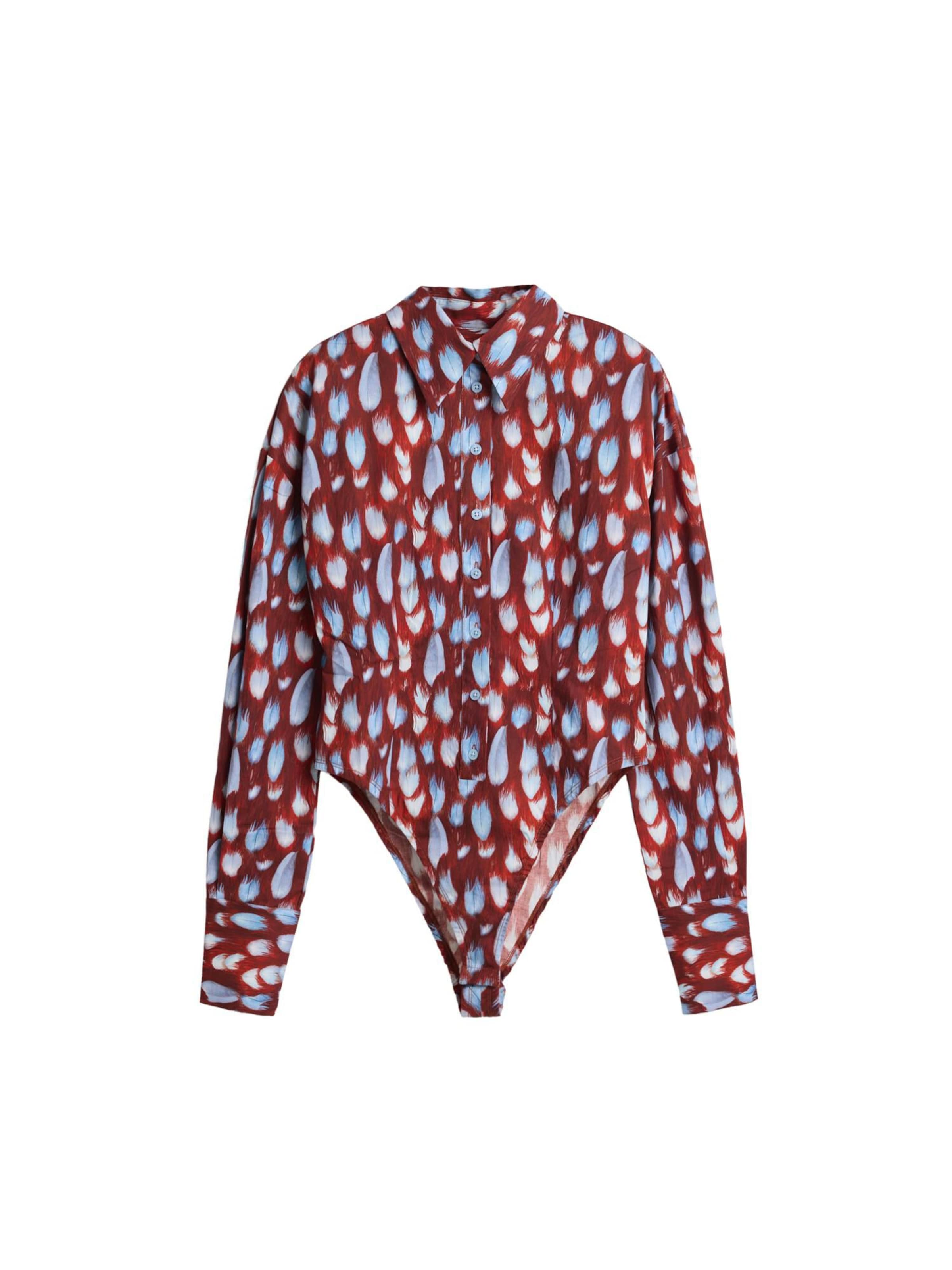 Desigual Блузка в Светло-синий / Красный, Обзор товара