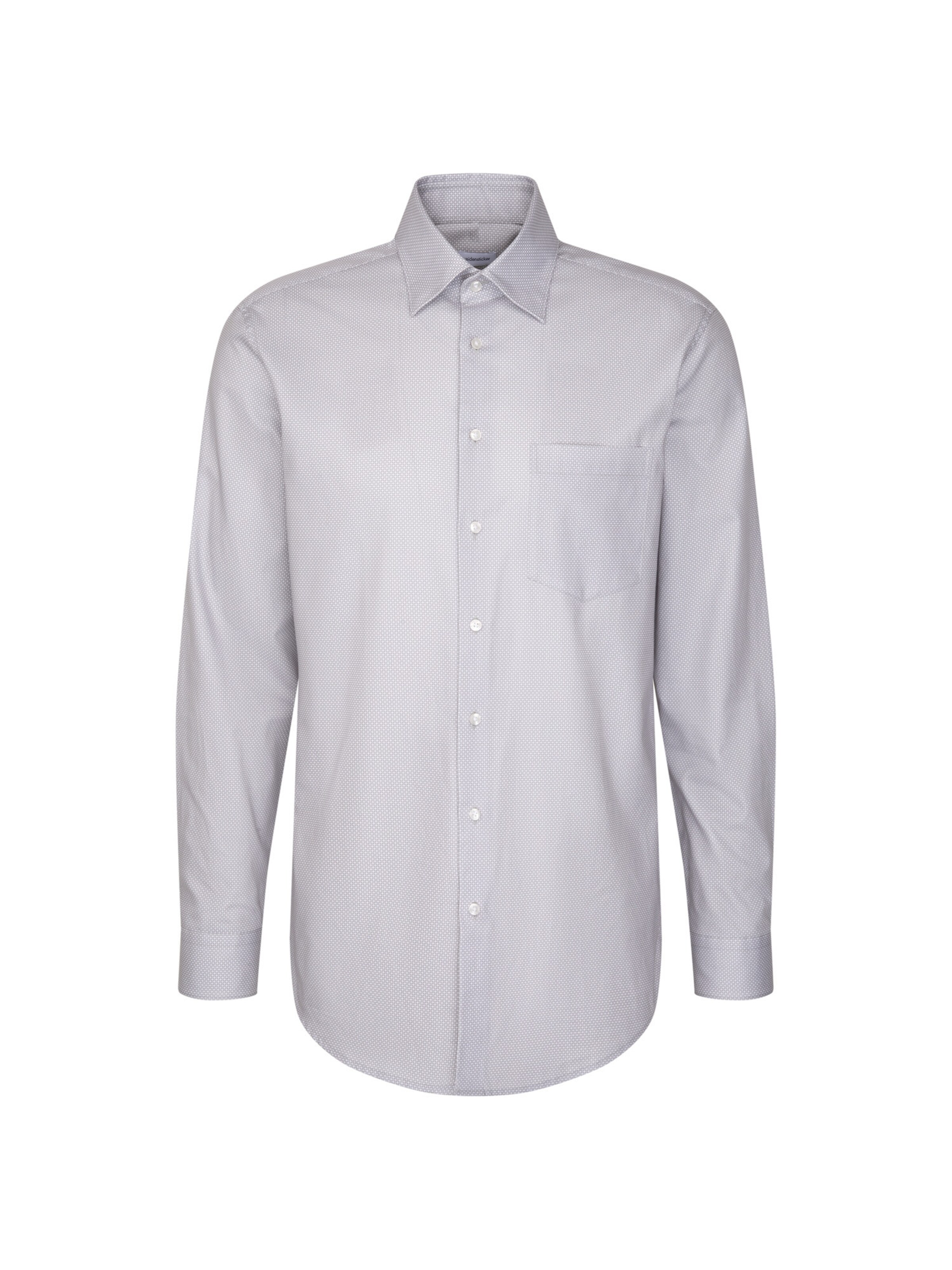 SEIDENSTICKER Regular fit Button Up Shirt 'Schwarze Rose ' in Grey: front
