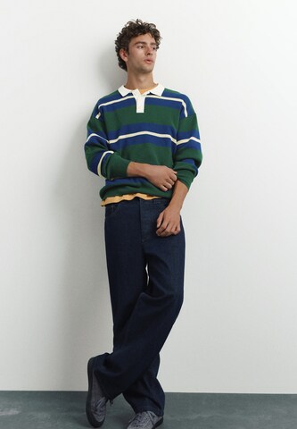 Pull&Bear Pulover | zelena barva