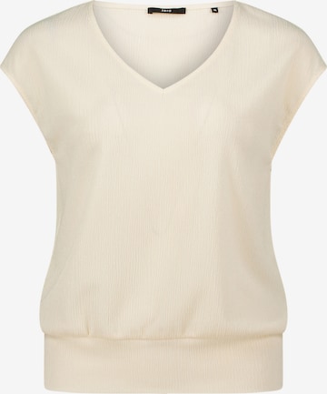 zero Plissee-Shirt in Beige: Vorderseite