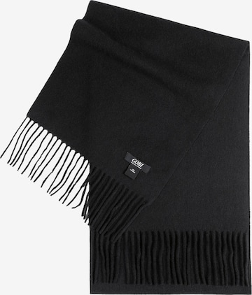 GOBI Cashmere Halsduk 'Unisex Cashmere Fringed Scarf' i svart: framsida
