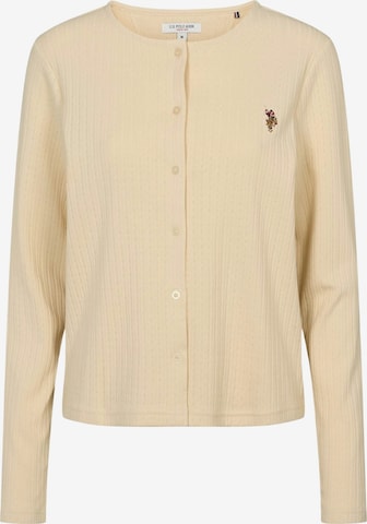 U.S. POLO ASSN. Neuletakki 'Maise' värissä keltainen: etupuoli