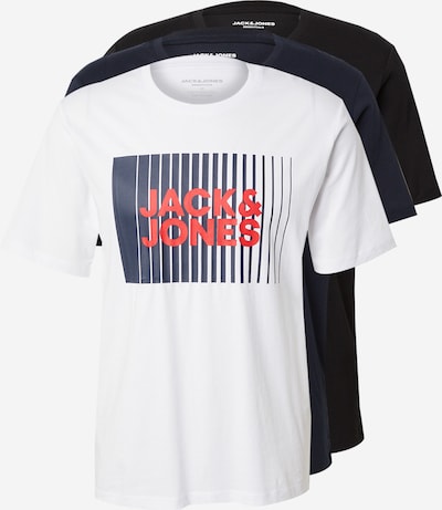 Marškinėliai iš JACK & JONES, spalva – tamsiai mėlyna / raudona / juoda / balta, Prekių apžvalga